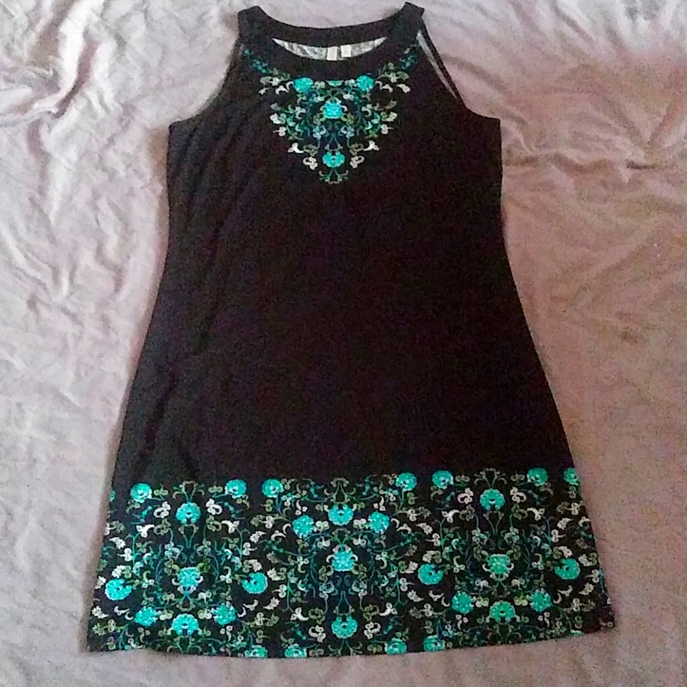 Black Dress w/ floral print